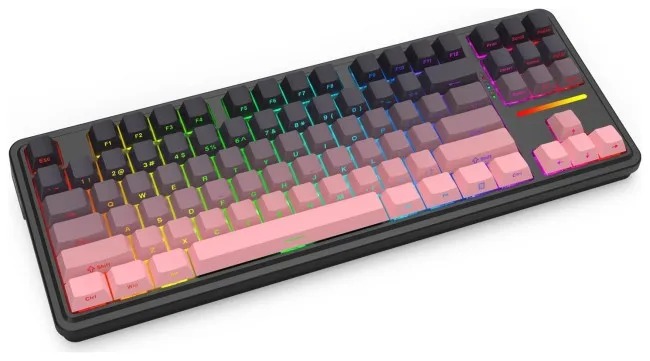 Tastierë Gaming Redragon K728SP-RGB-PRO Antonium PRO / Wired & Wireless / US Language – Zezë / Rozë - Figura 5