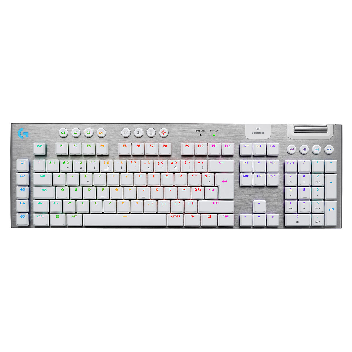 Tastierë Gaming Logitech G915 X LIGHTSPEED Wireless / AZERTY - Bardhë