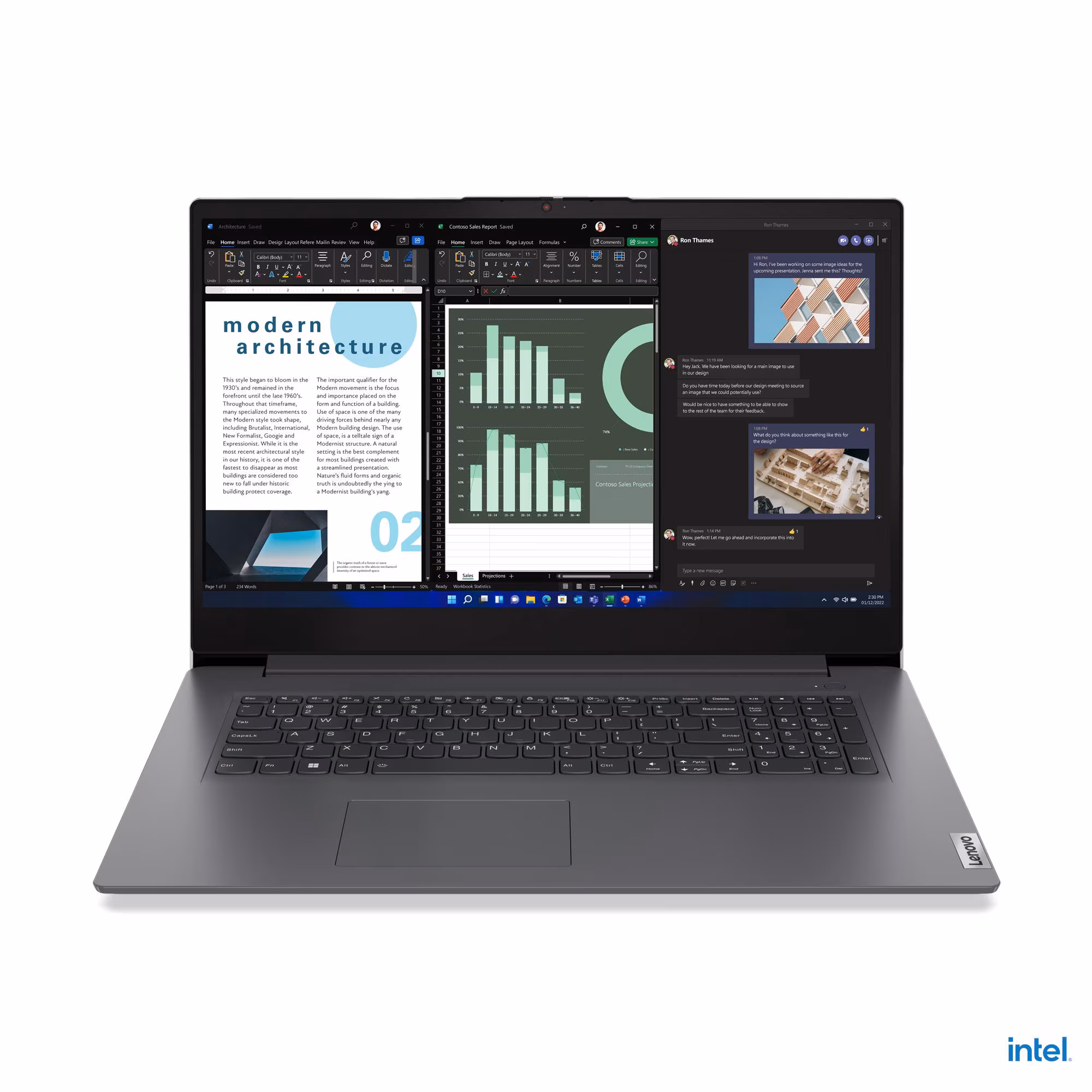 Laptop Lenovo V17-IRU / i5-13420H / 8GB DDR4 / 512GB / 17.3" Full HD IPS / Intel UHD Graphics / DE - Gri - Figura 2