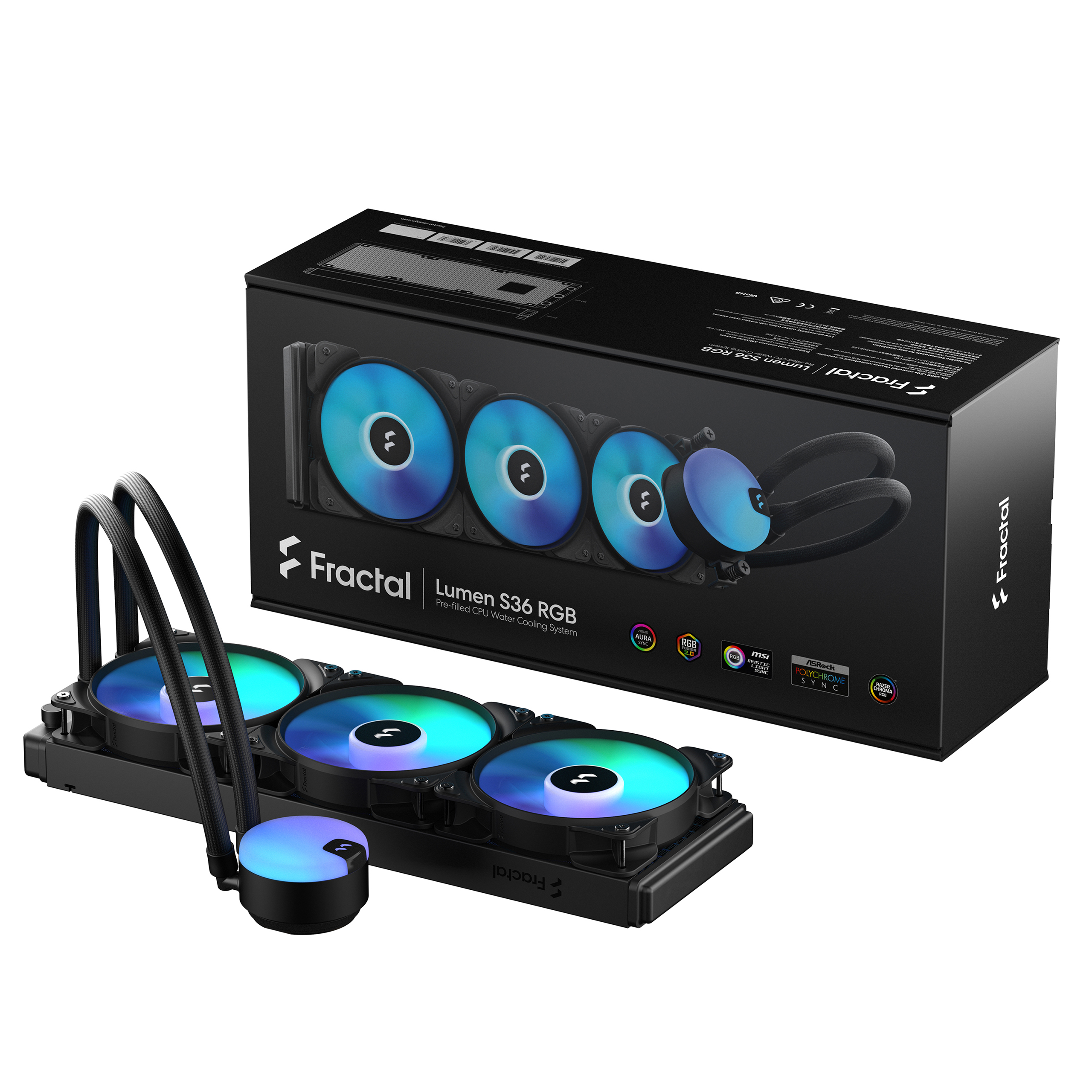 Ftohës për Procesor K FRACTAL DESIGN WAK LUMEN S36 v2 RGB Water Cooling Unit - Figura 2
