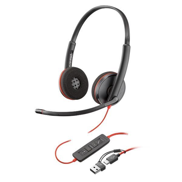 Kufje me Kabllo Poly Blackwire 3220 – Zezë