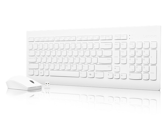 Combo (Tastierë & Maus) Lenovo 510 Wireless 2.4 GHz / Maus 3 Butona Optik 1200 DPI / US English – Bardhë - Figura 3