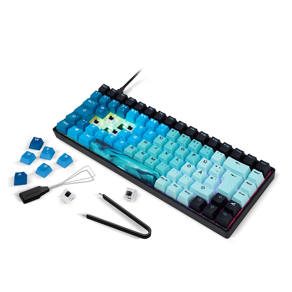 Tastierë Gaming Sharkoon SKILLER SGK50 S3 Ultimate Rev2 Wired / QWERTZ - Blu Mente - Figura 3