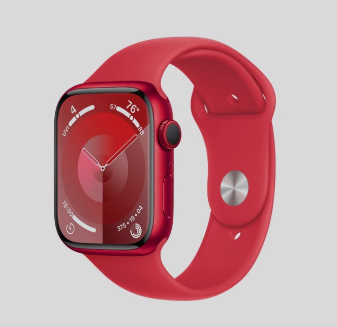 Apple Watch Series 9 / 41mm / Cellular / Aluminum Red Case with Red Sport Band - S/M
