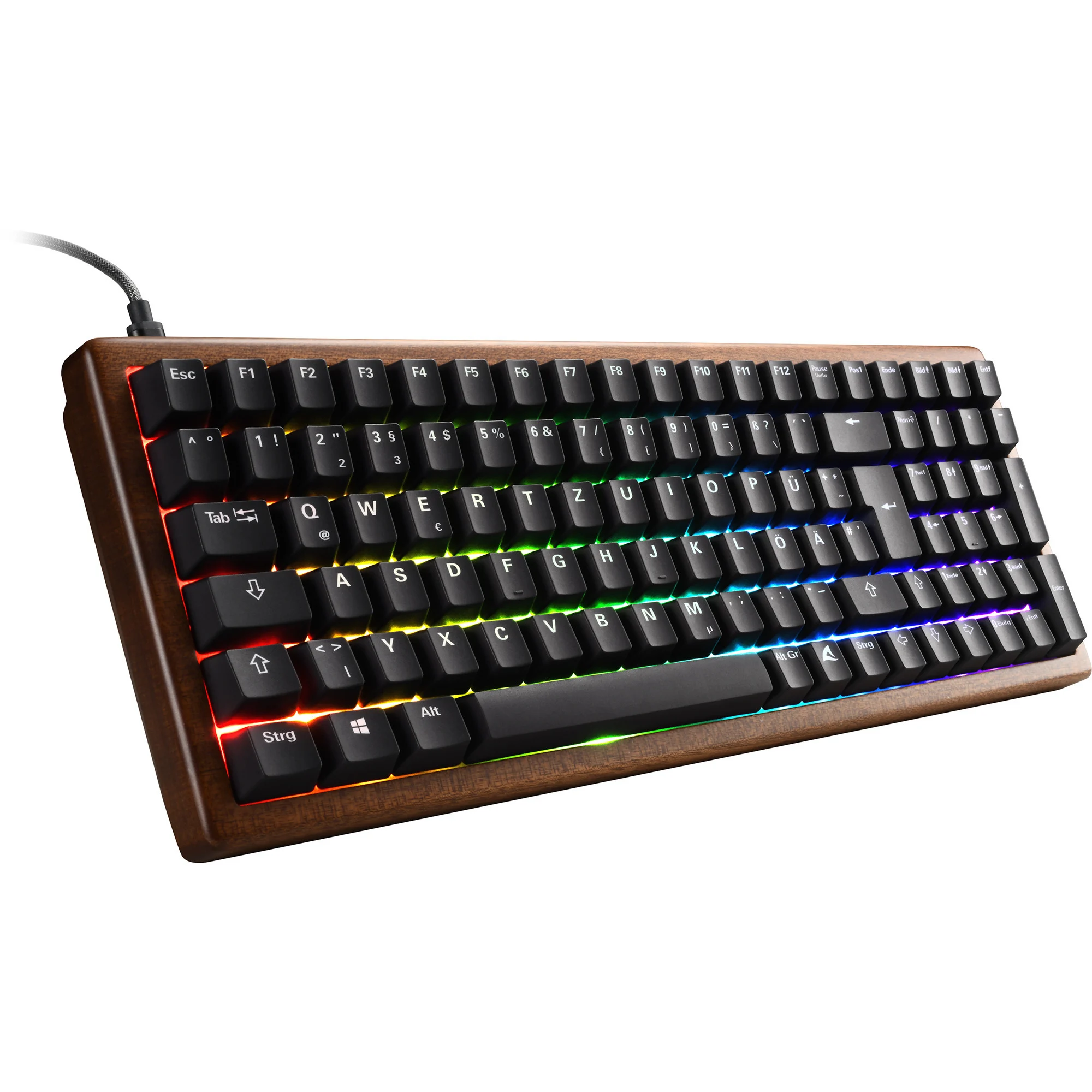 Tastierë Gaming Sharkoon SKILLER SGK50 S2 / Wood PBT / Yellow Switches / French Layout - Druri / Zezë - Figura 2