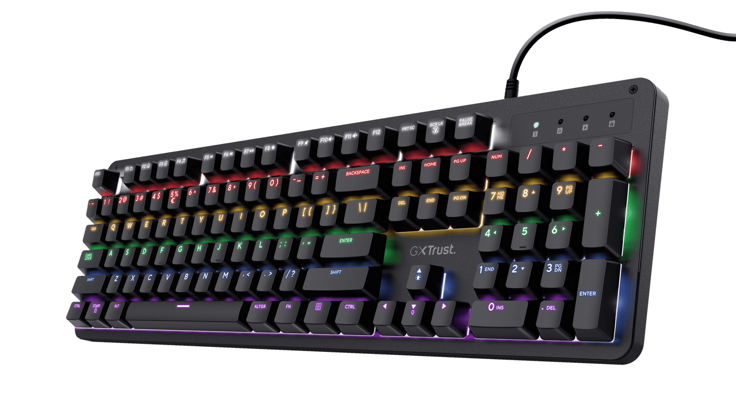 Tastierë Gaming Trust Thaz GXT 1863 / Mekanike / RGB / E zezë