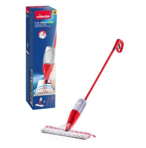 Fshesë për pastrim dyshemeje Vileda 1.2 Spray Max Microfiber Mop - Kuqe / Bardhë