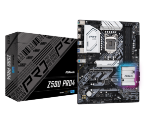 Motherboard ASRock Z590 Pro4 / LGA1200 / USB 3.2 Gen2 / 2.5G LAN / PCIe Gen4x4 / 4xDDR4 DIMM