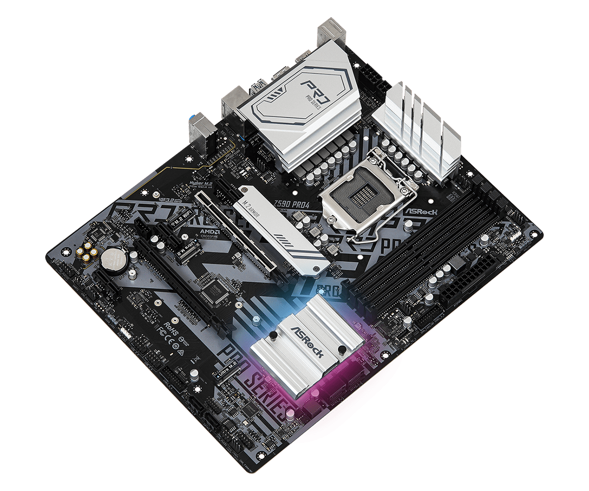 Motherboard ASRock Z590 Pro4 / LGA1200 / USB 3.2 Gen2 / 2.5G LAN / PCIe Gen4x4 / 4xDDR4 DIMM - Figura 3