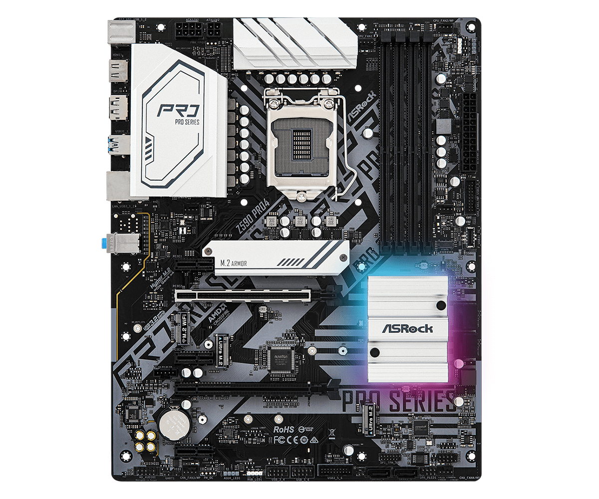 Motherboard ASRock Z590 Pro4 / LGA1200 / USB 3.2 Gen2 / 2.5G LAN / PCIe Gen4x4 / 4xDDR4 DIMM - Figura 4