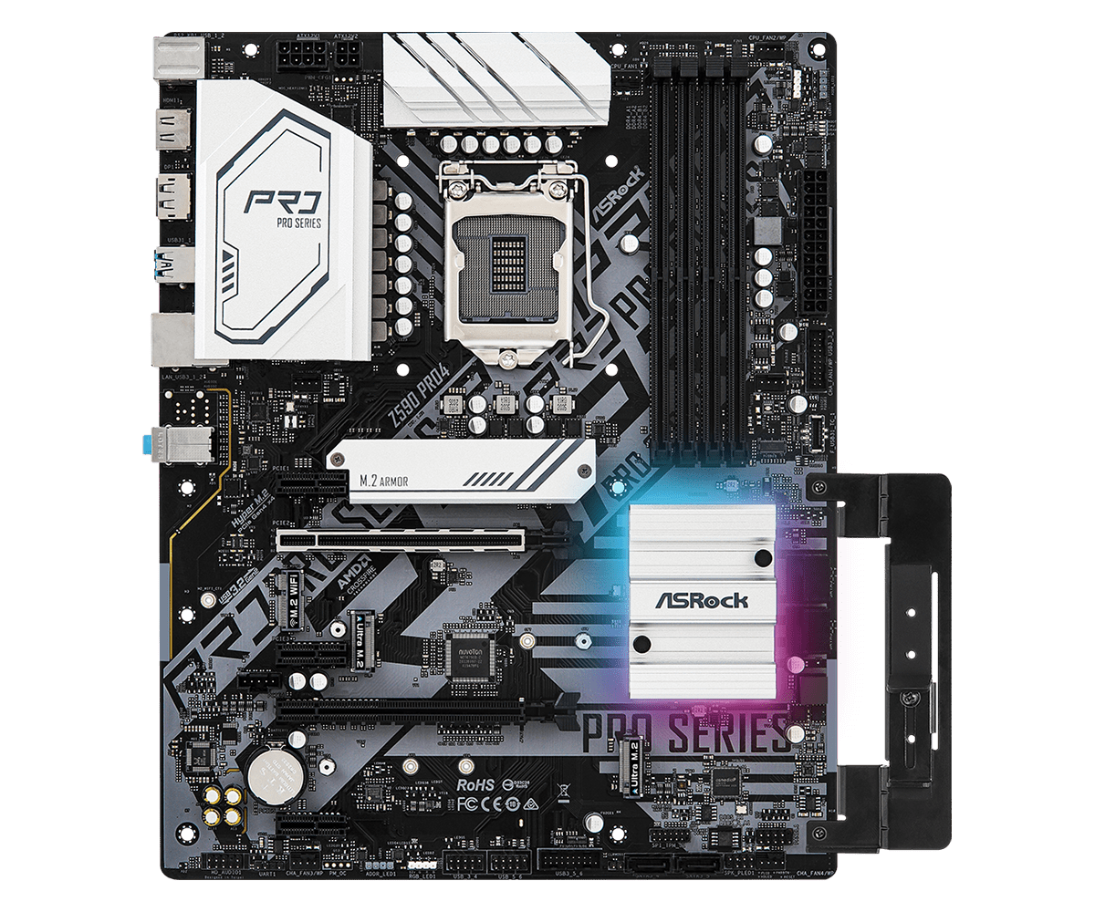 Motherboard ASRock Z590 Pro4 / LGA1200 / USB 3.2 Gen2 / 2.5G LAN / PCIe Gen4x4 / 4xDDR4 DIMM - Figura 5