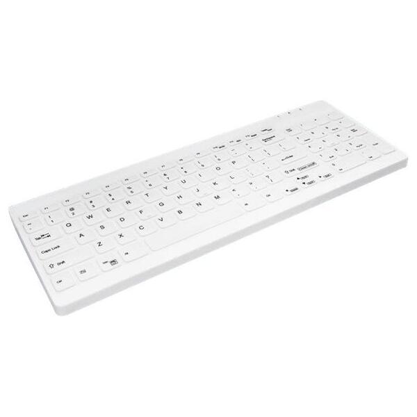 Tastierë Me kabllo CHERRY AKTIVE KEY AK-C7012 Hygiene Compact – Bardhë