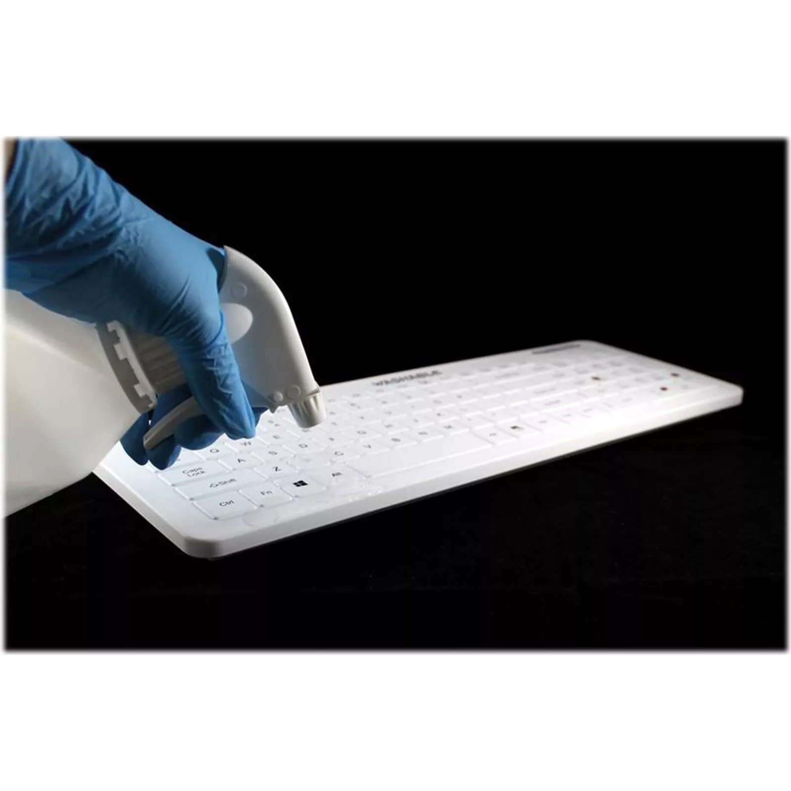 Tastierë me kabllo Man & Machine Very Cool Flat / Hygienic Silicone / German Layout - Bardhë - Figura 4