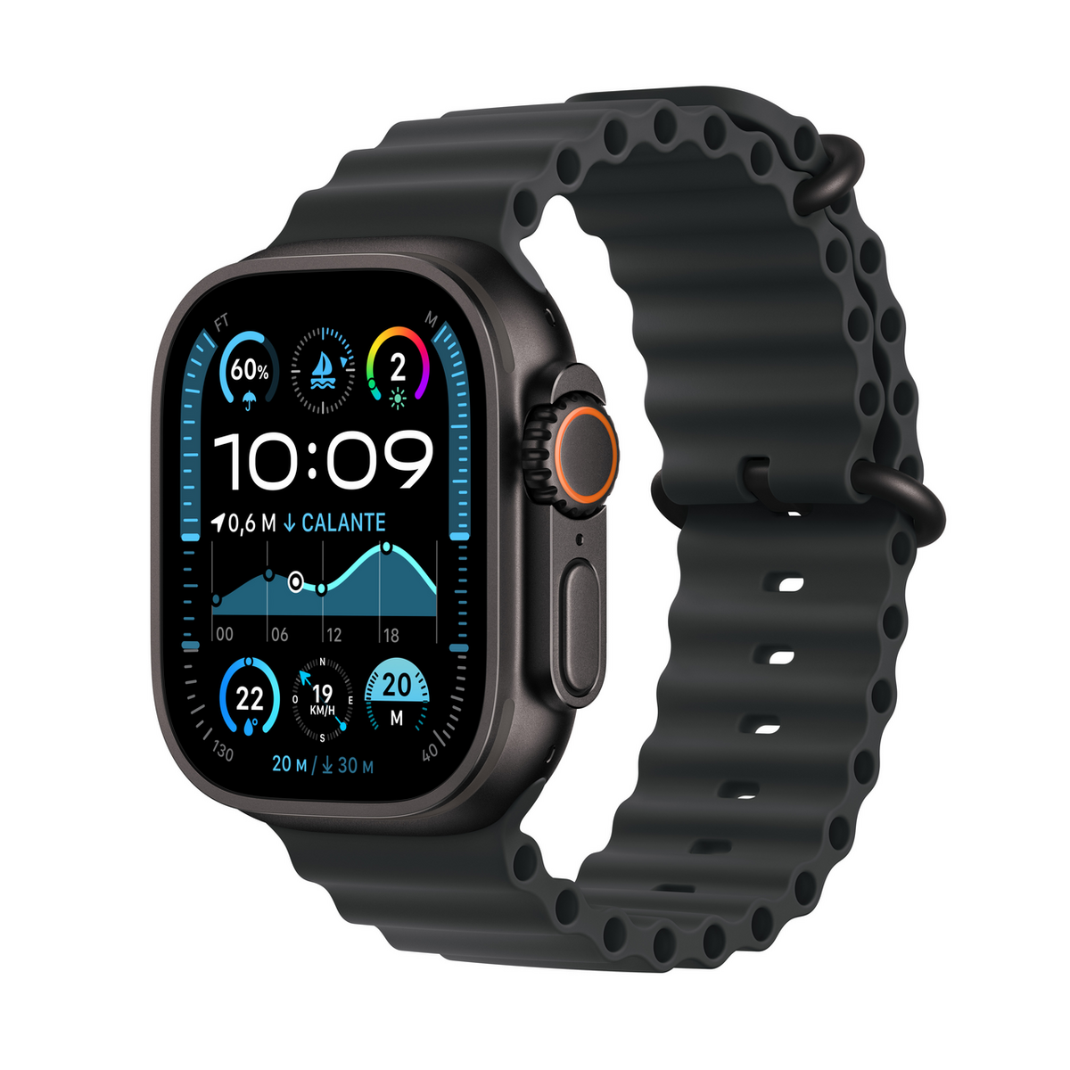 Apple Watch Ultra 2 49mm / MX4P3FD/A / Black Titanium / Ocean Black