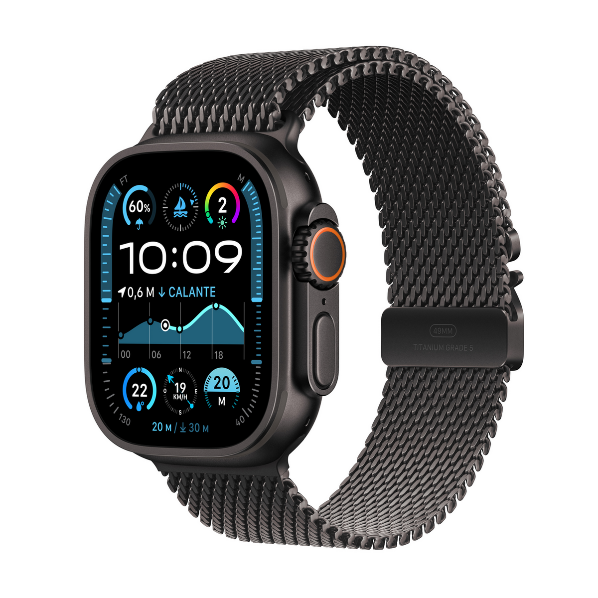 Apple Watch Ultra 2 / 49mm Milanaise – Black Titanium