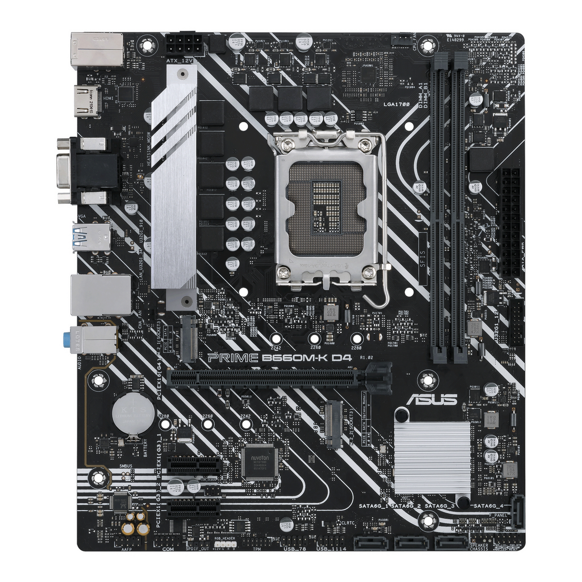 Pllakë Amë MB Intel Asus PRIME B660M‑K D4 – Zezë