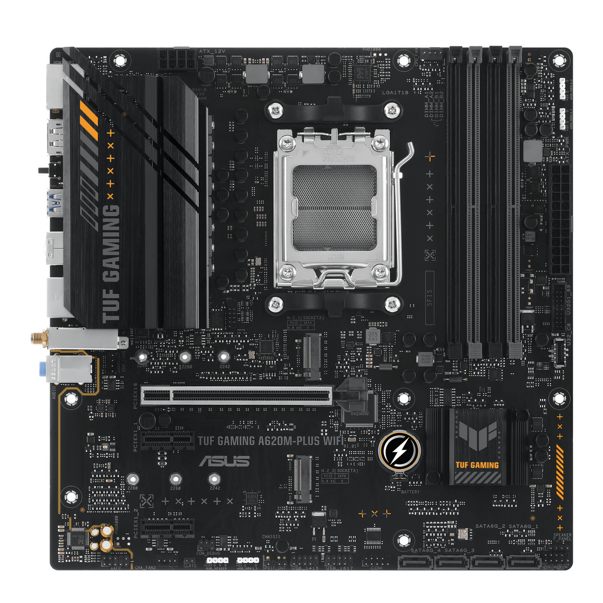 Pllakë Amë Asus TUF Gaming A620M-Plus WiFi Motherboard / AMD Chipset – Zezë