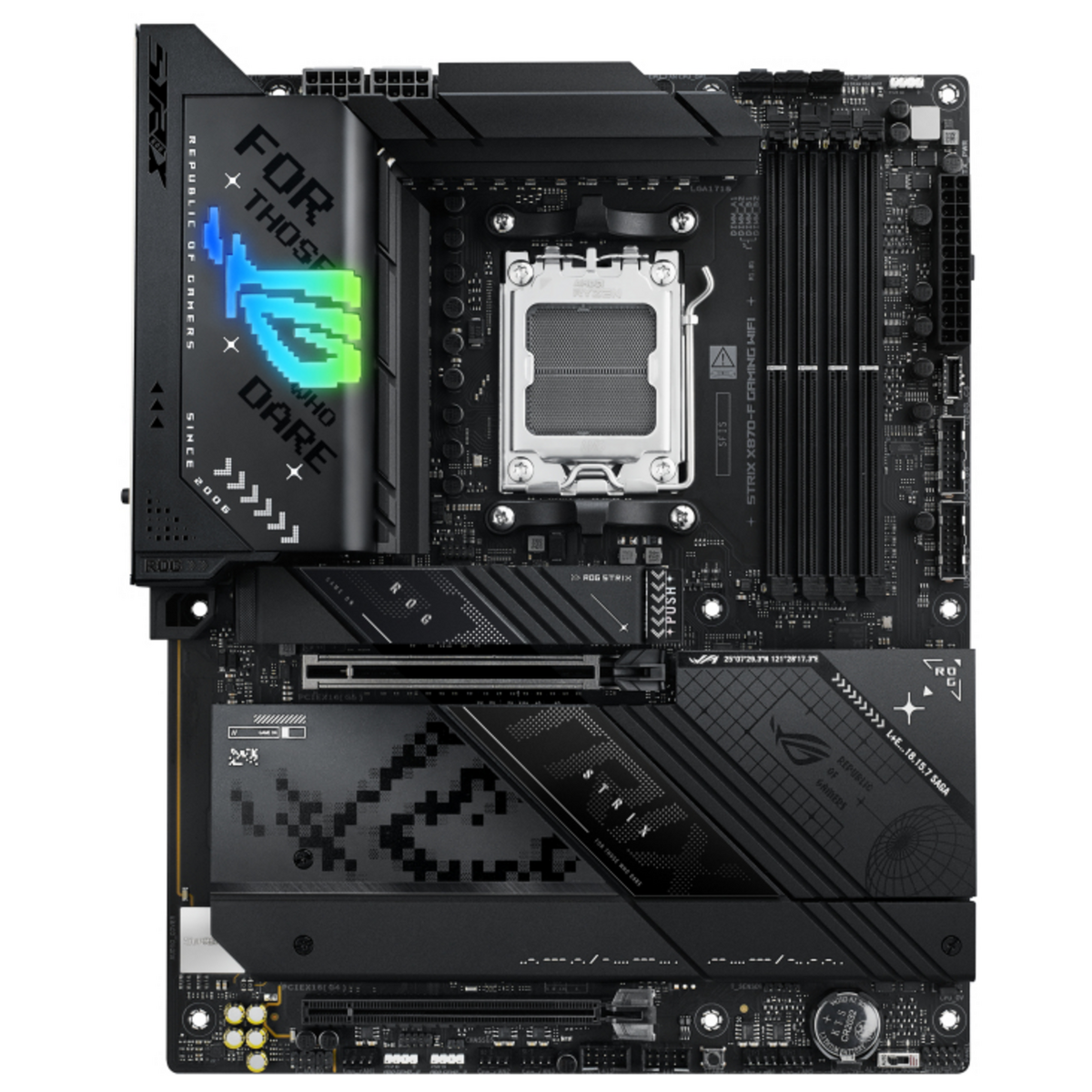 Pllakë Amë Asus ROG Strix X870-F Gaming WiFi Motherboard / AMD Chipset – Zezë