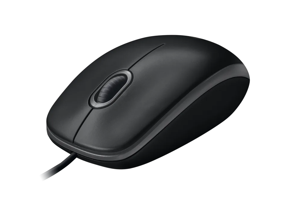 Maus Logitech B100 / Optik / 1000 DPI / 3 butona / USB-A / Kabëll 1.8m / 113x62x38mm / I zi - Figura 3