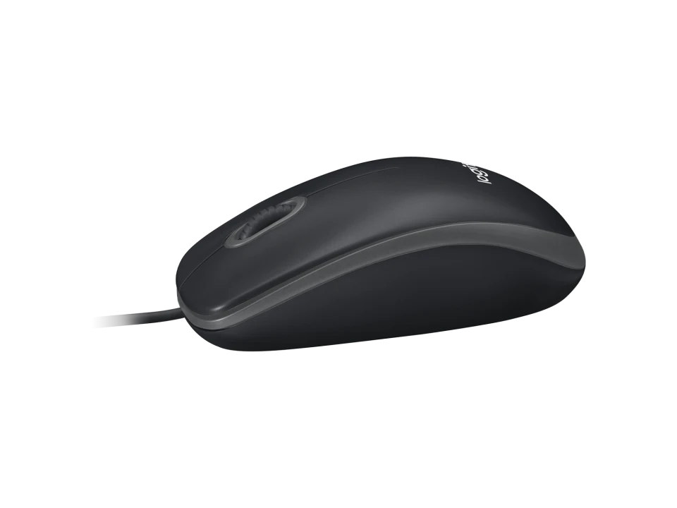 Maus Logitech B100 / Optik / 1000 DPI / 3 butona / USB-A / Kabëll 1.8m / 113x62x38mm / I zi - Figura 4