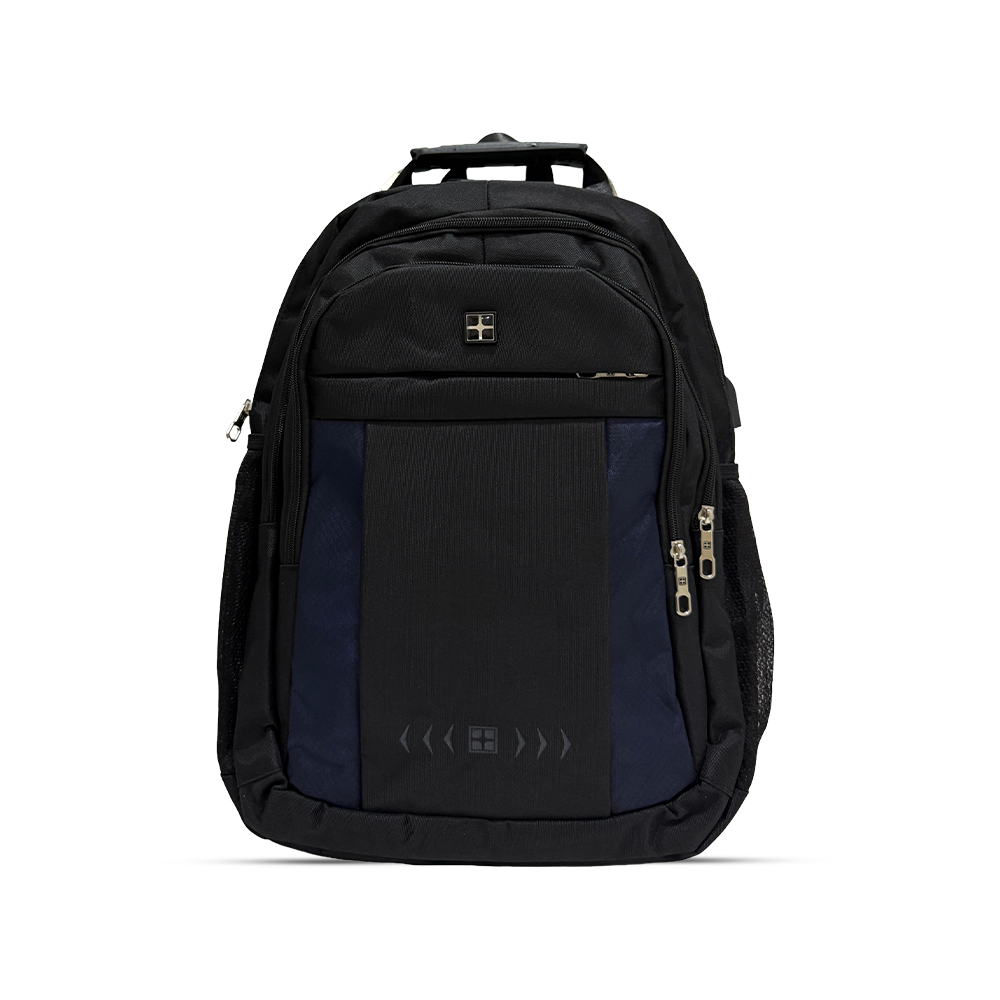 Çantë për Laptop S8502 / B53-87 / 15.6 Inch / Polyester / Waterproof / Soft handle / Lock+USB / E zezë/Kaltër
