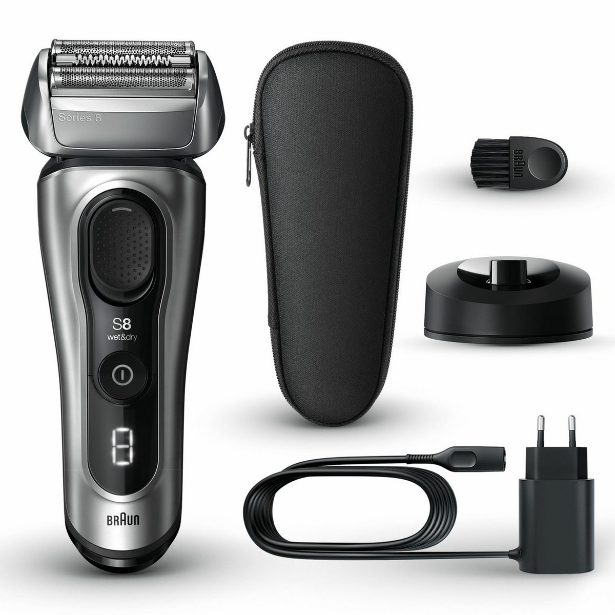 Makinë rroje Braun 8517S / 8517S – Argjend / Zezë
