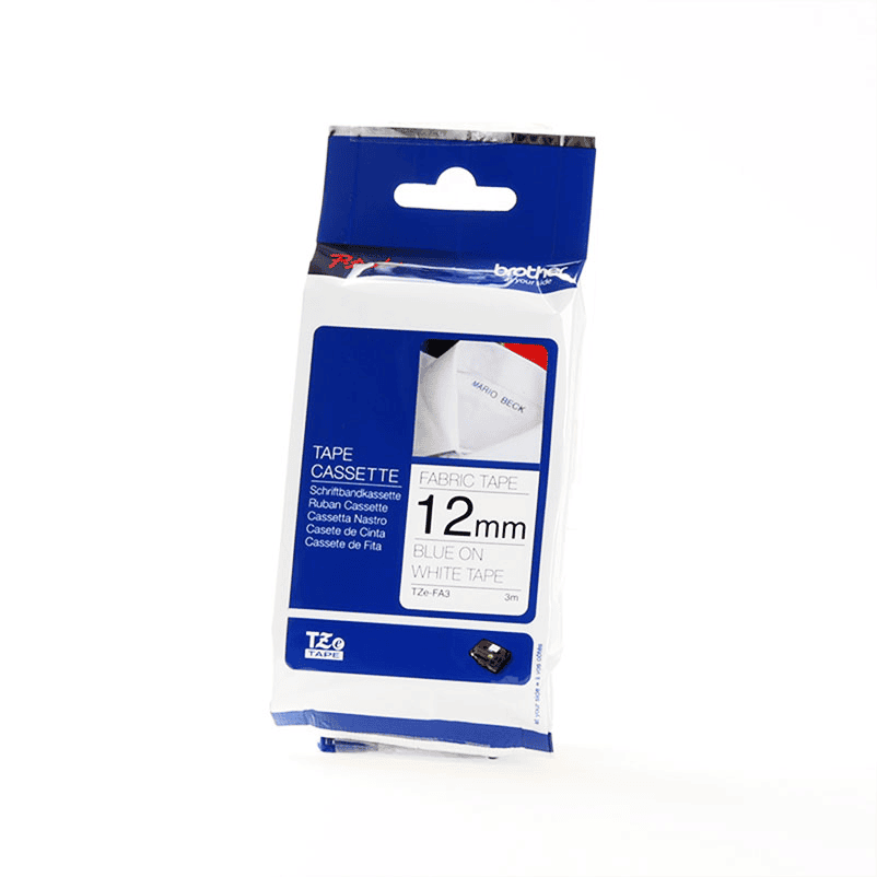 Ribbon Brother TZE‑FA3 / TZEFA3 – Blu mbi Bardhë