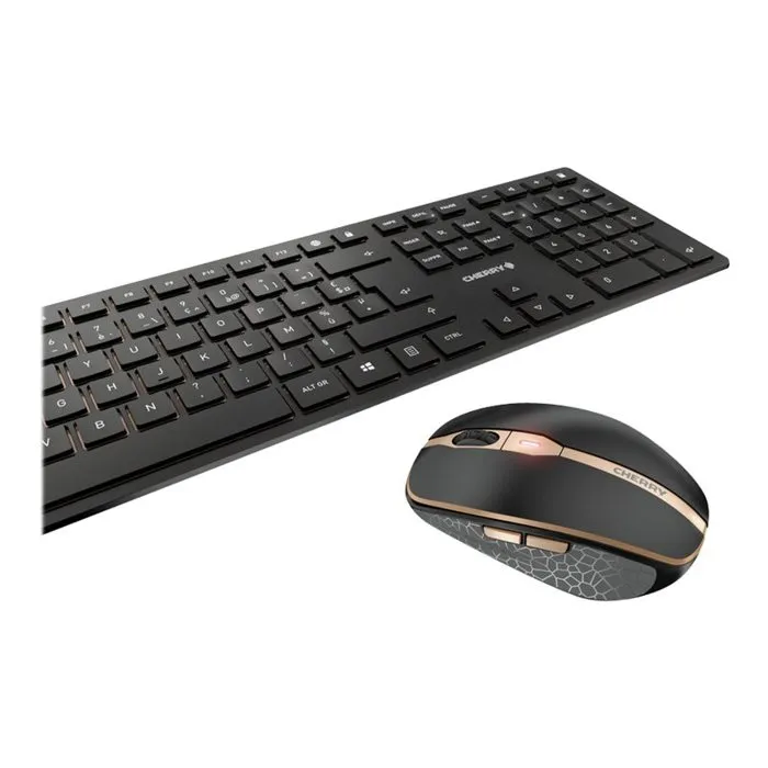 Combo (Tastierë & Maus) Cherry DW 9100 SLIM Wireless - Zezë / Bakër - Figura 5