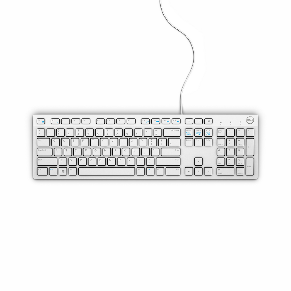Tastierë me kabllo Dell KB216 US-Int / 580-ADGM – Bardhë