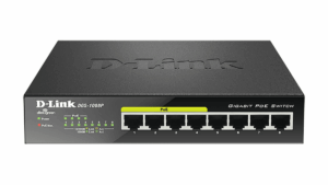 D-Link DGS-1008P/E 8-Port Gigabit PoE+ Switch me 4x PoE Ports dhe 56W Budget Metal Desktop Switch