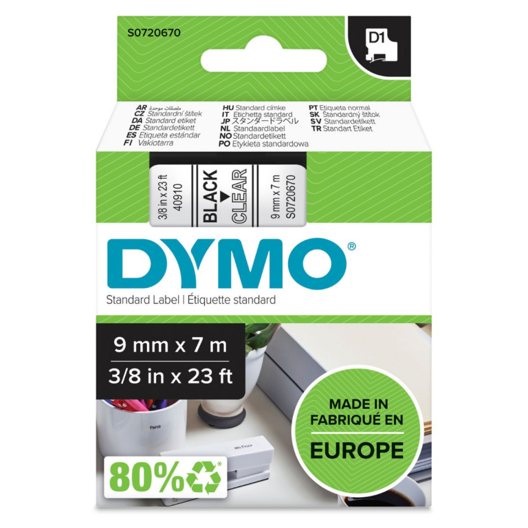 Shirit për printer 3D Dymo 40910 – Zezë/Transparente