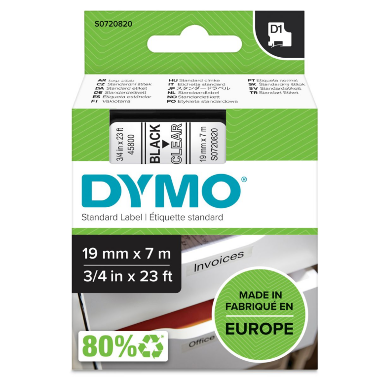 Shirit për printer 3D Dymo 45800 – Zezë/Transparente