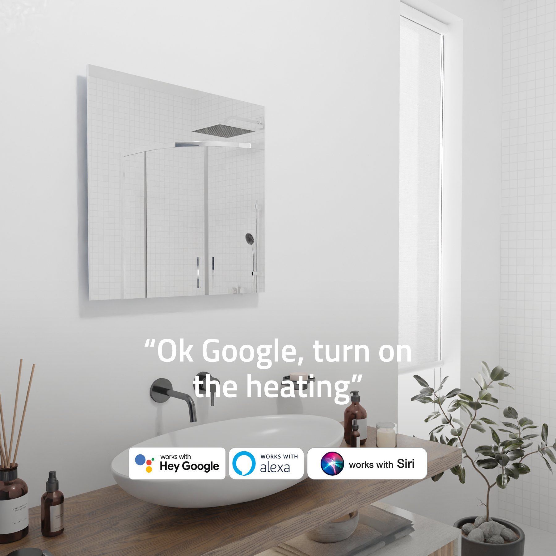 Termostat i mençur Hombli smartes Infrarot Glas Heizpanel 400W Spiegel - Figura 5
