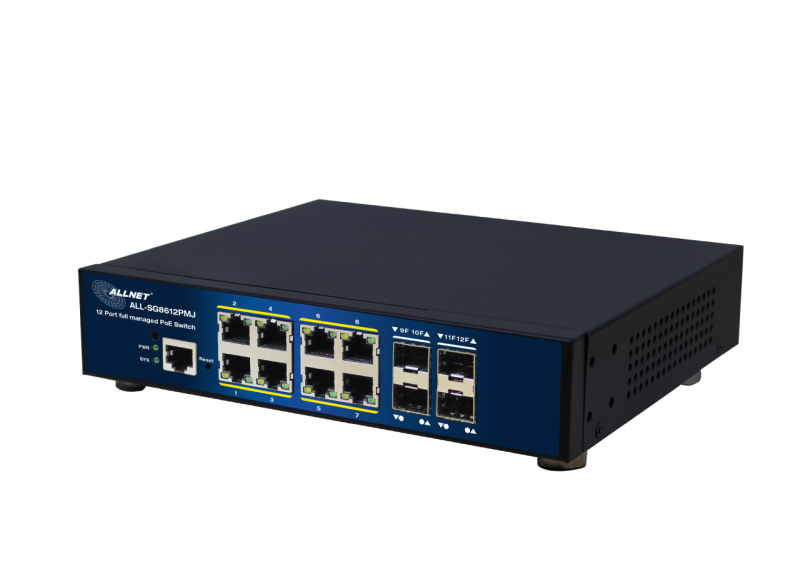 Switch ALLNET ALL-SG8612PMJ / Full Managed Layer2+ / 12 Port / 8x GbE / 8x PoE-at / PoE Budget 300W / 4x SFP / Fanless / JSON API - Figura 5