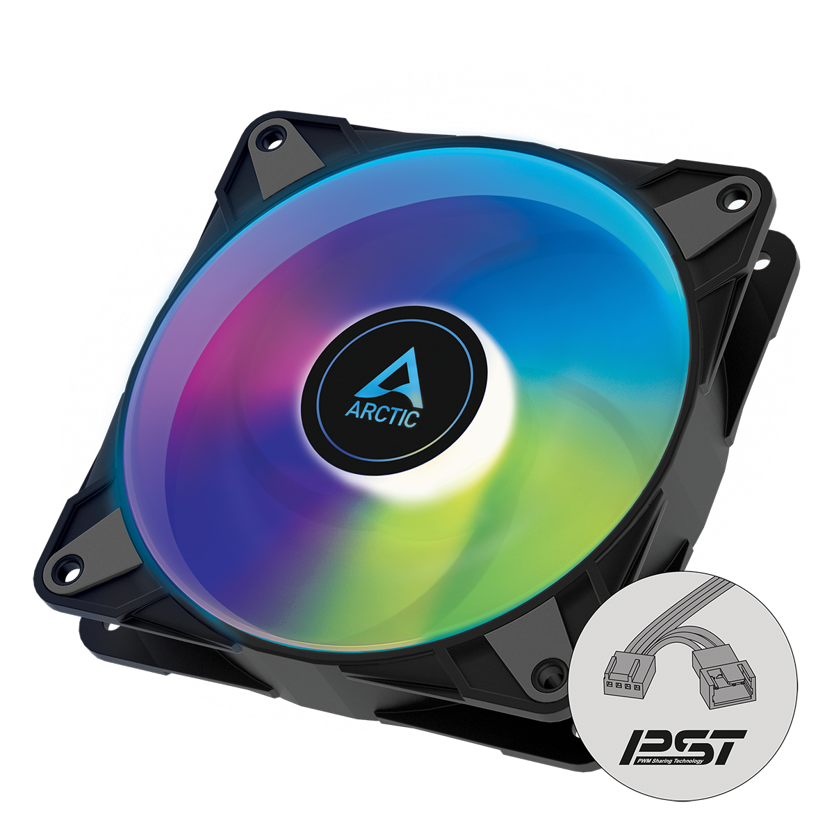 Ftohës për Kasë Arctic P12 PWM PST A-RGB – 120 mm PC , Zezë