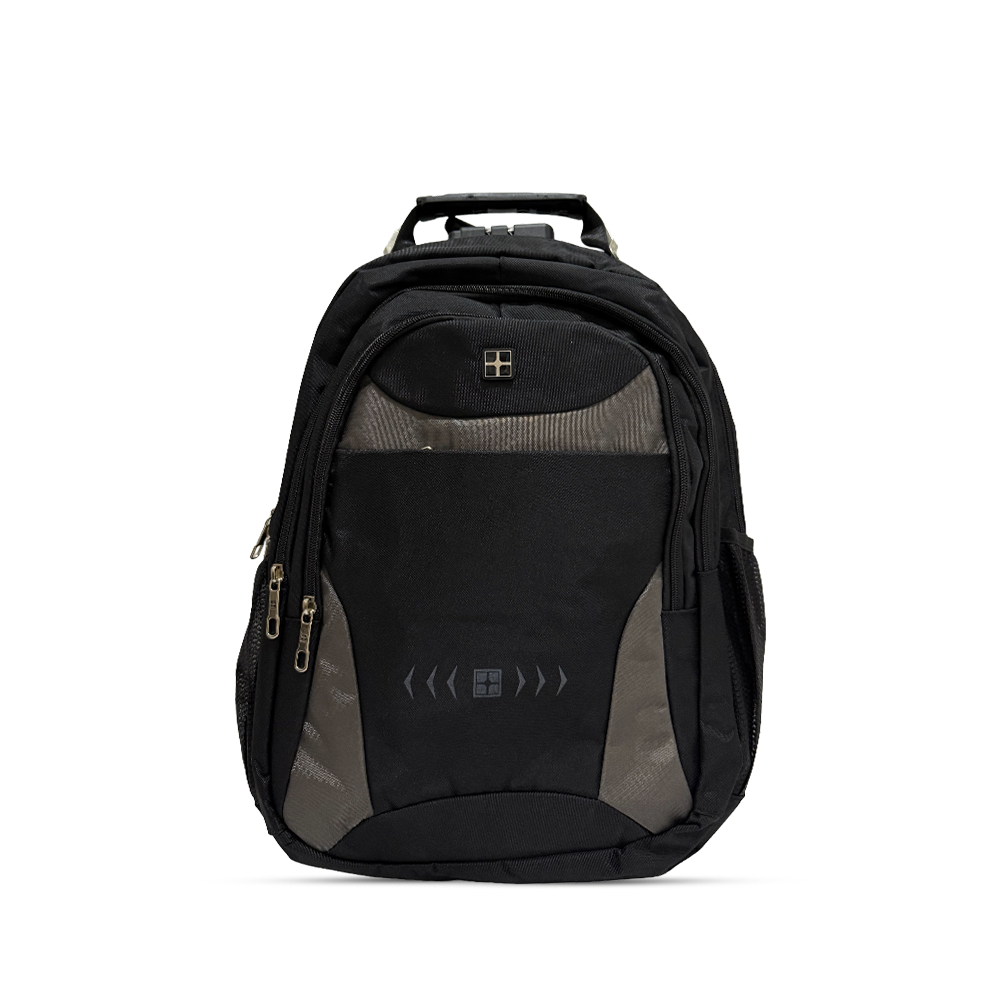 Çantë për Laptop S8501 / B53-86 / 15.6 Inch / Polyester / Waterproof / Soft handle / Lock+USB / E zezë/Hiri