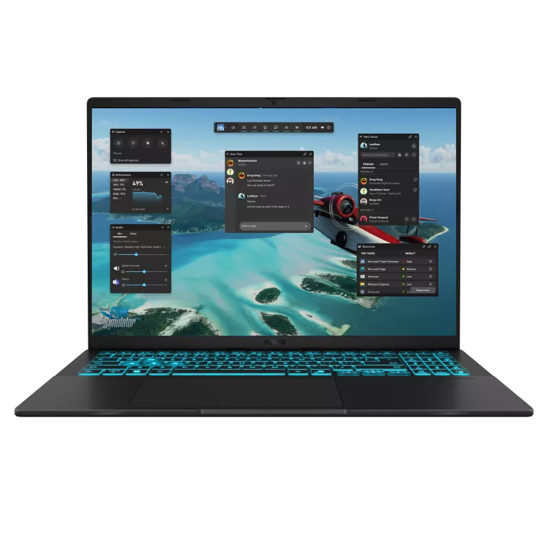 Laptop Gaming Asus Vivobook V16 / Core 7 240H / 32GB DDR5 / 1TB / 16" WUXGA 144Hz / RTX 5070 8GB / US - Zezë