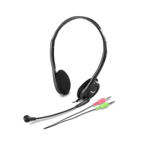 Kufje Genius HS-200C / Për PC / On Ear / Me mikrofon / 3.5 mm / 20Hz - 20KHz / 105 dB / Adujstable / Lightweight / Me kabëll / E zezë