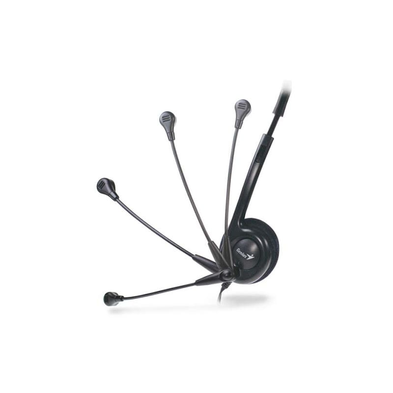 Kufje Genius HS-200C / Për PC / On Ear / Me mikrofon / 3.5 mm / 20Hz - 20KHz / 105 dB / Adujstable / Lightweight / Me kabëll / E zezë - Figura 3