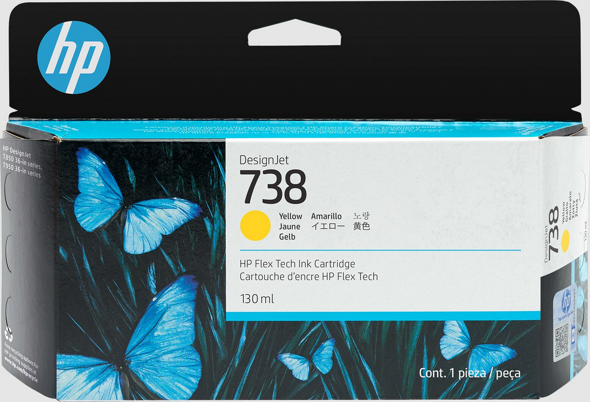 Ink HP 738 / 498N7A – Verdhë