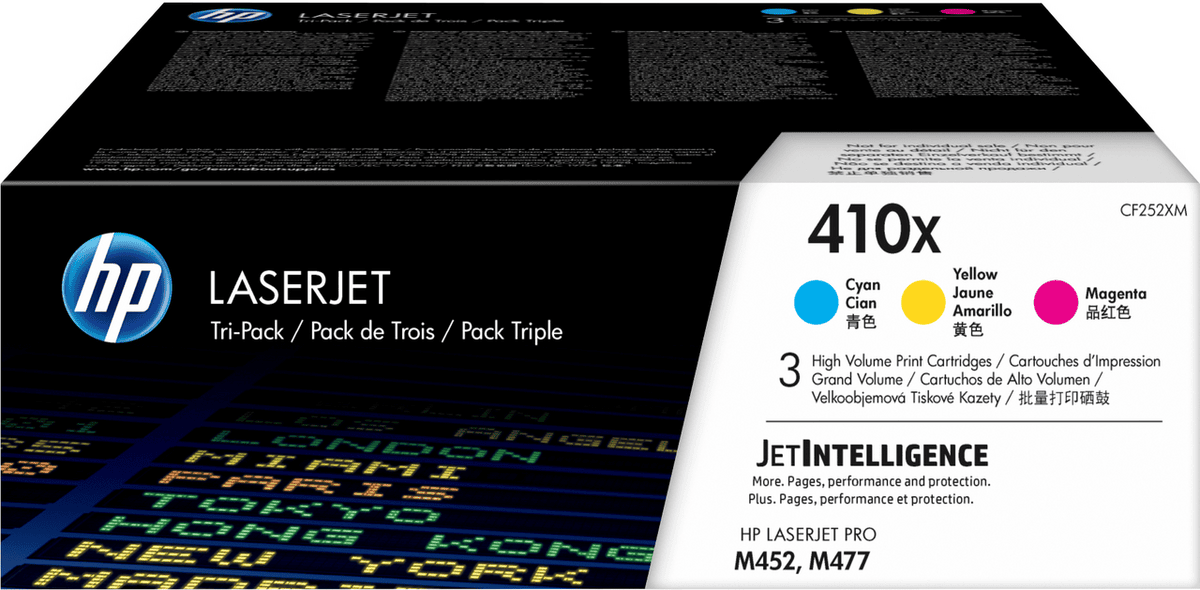 Toner HP 410X / CF252XM / Multipack – Blu/Verdhë/Rozë