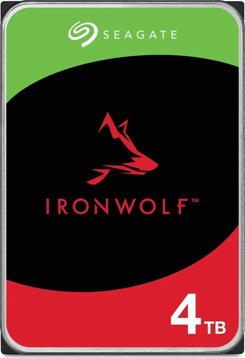 HDD e Brendshme Bundle SEAGATE NAS HDD 4TB IronWolf 5400rpm 6Gb/s SATA 256MB cache 3.5inch 24x7 CMR for NAS and RAID rackmount systems BLK
