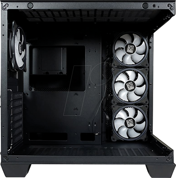 Kasë LC-Power Dark Storm_X LC-809B-ON / Midi Tower ATX / USB-C / USB 3.2 / HD Audio - Zezë - Figura 2
