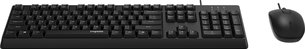 Combo (Tastierë & Maus) Rapoo NX1500 / Wired / QWERTZ / German Language - Zezë - Figura 2