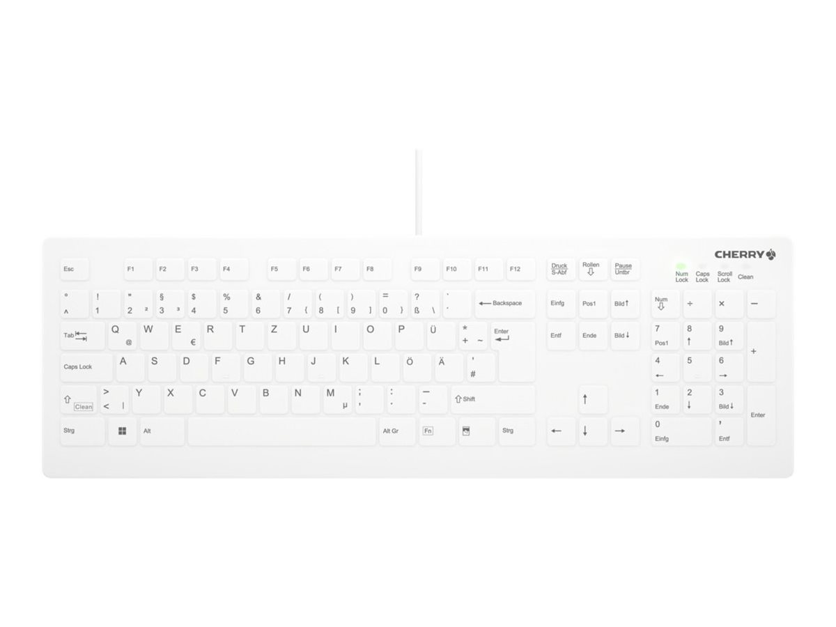 Tastierë Me Kabllo Active Key AK-C8112 Keyboard / Flat Design / IP68 Sealed / QWERTZ - Bardhë