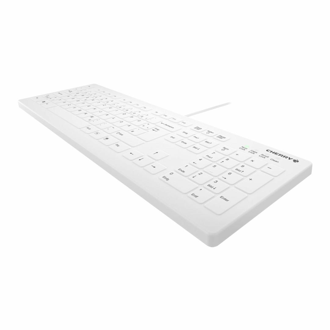 Tastierë Me Kabllo Active Key AK-C8112 Keyboard / Flat Design / IP68 Sealed / QWERTZ - Bardhë - Figura 2