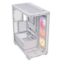 Kasë Midi CORSAIR 3500X LXR LINK (Tempered Glass) – Bardhë - Figura 3