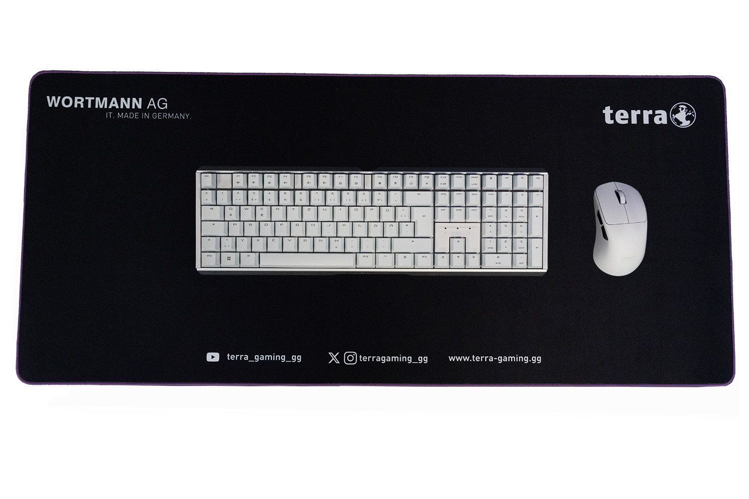 Mauspad Gaming Wortmann TERRA XXL NEON / 900×400×3 mm - Zezë / Vjollcë