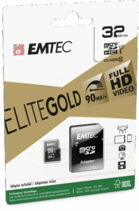 Kartë Memorie SD CARD Emtec m32GB UHS-I U1 EliteGold + Adapter