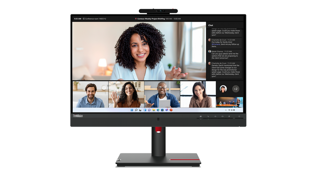 Monitor Lenovo T24mv-30 / 63D7UAT3EU / 23.8"/ Full HD IPS / WLED / 75Hz / 6ms / HDMI+USB+DP - Zezë